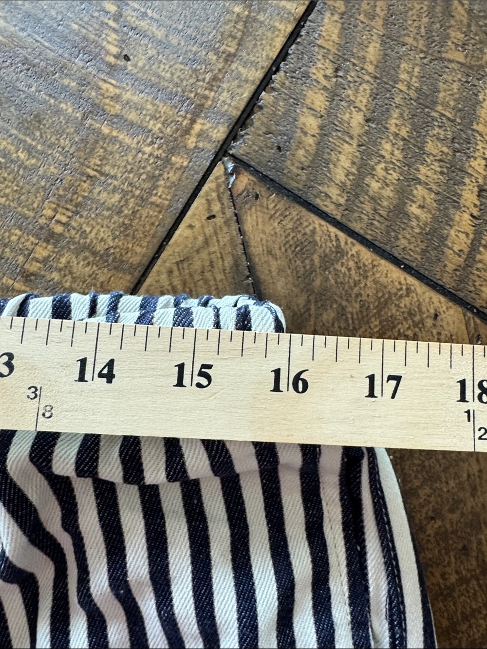POL Striped Black & White Casual Cotton Capris with Lace Drawstring Sz Lg - Picture 6 of 10